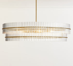 Mallory Crystal Round Chandlier 29.5" 48" - Zonesus