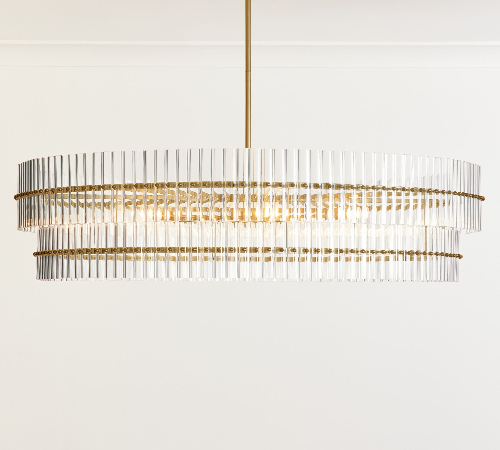 Mallory Crystal Round Chandlier 29.5" 48" - Zonesus