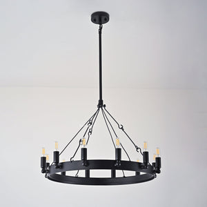 Caminon Vintage Filament Round Chandelier 26" - Zonesus