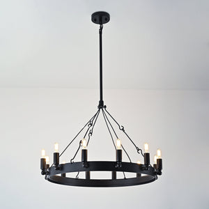 Caminon Vintage Filament Round Chandelier 26" - Zonesus
