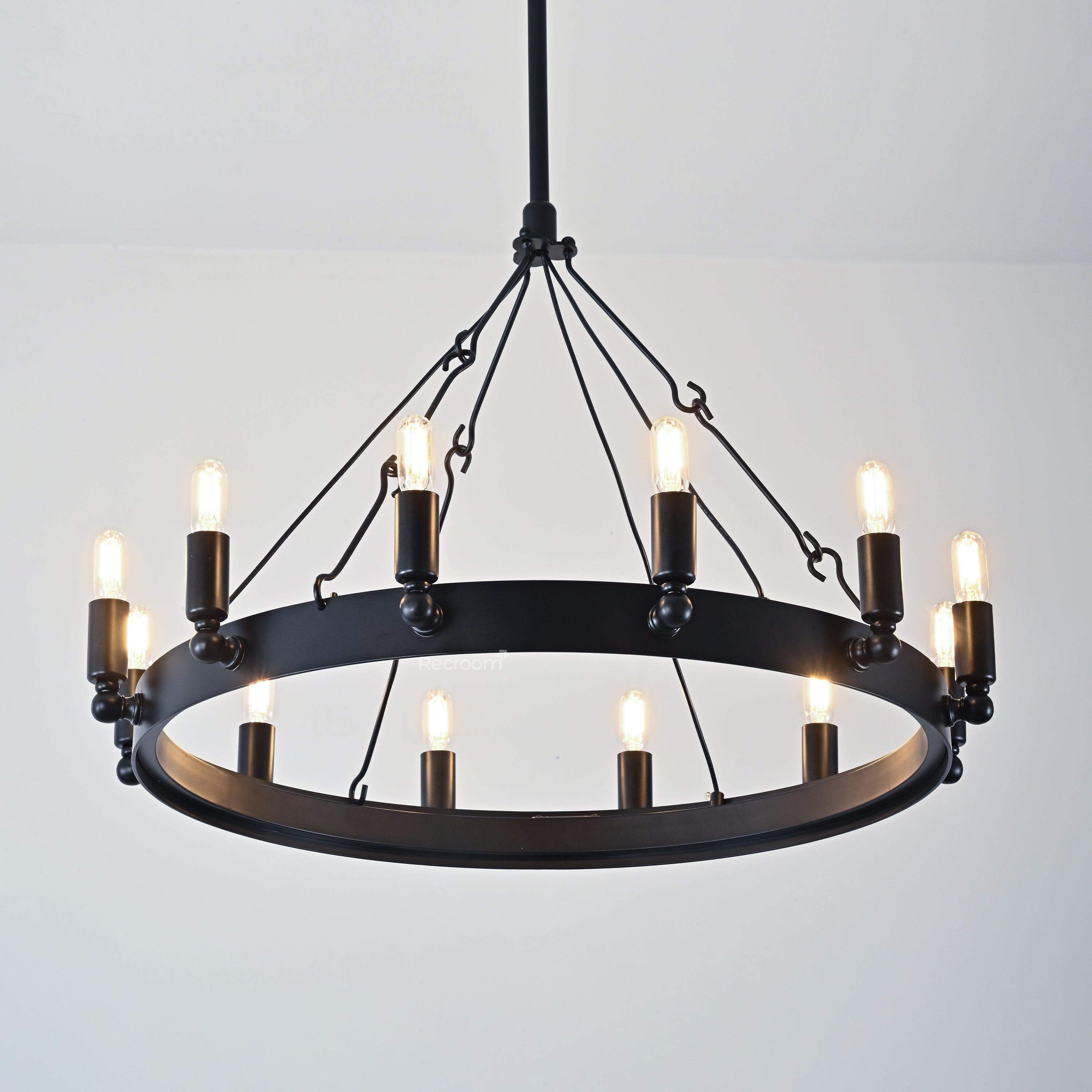 Caminon Vintage Filament Round Chandelier 26" - Zonesus