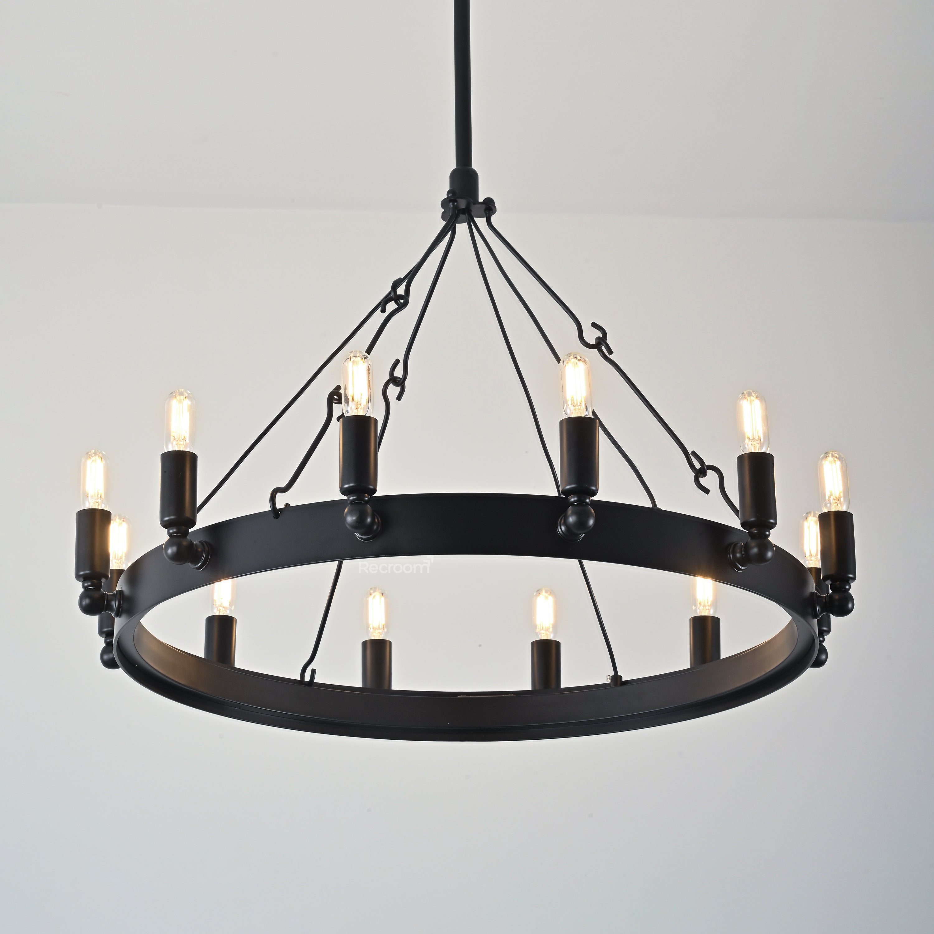 Caminon Vintage Filament Round Chandelier 26" - Zonesus