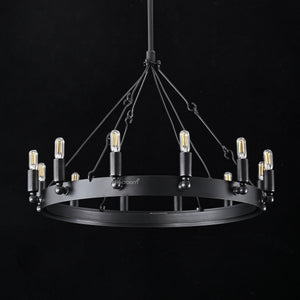 Caminon Vintage Filament Round Chandelier 26" - Zonesus
