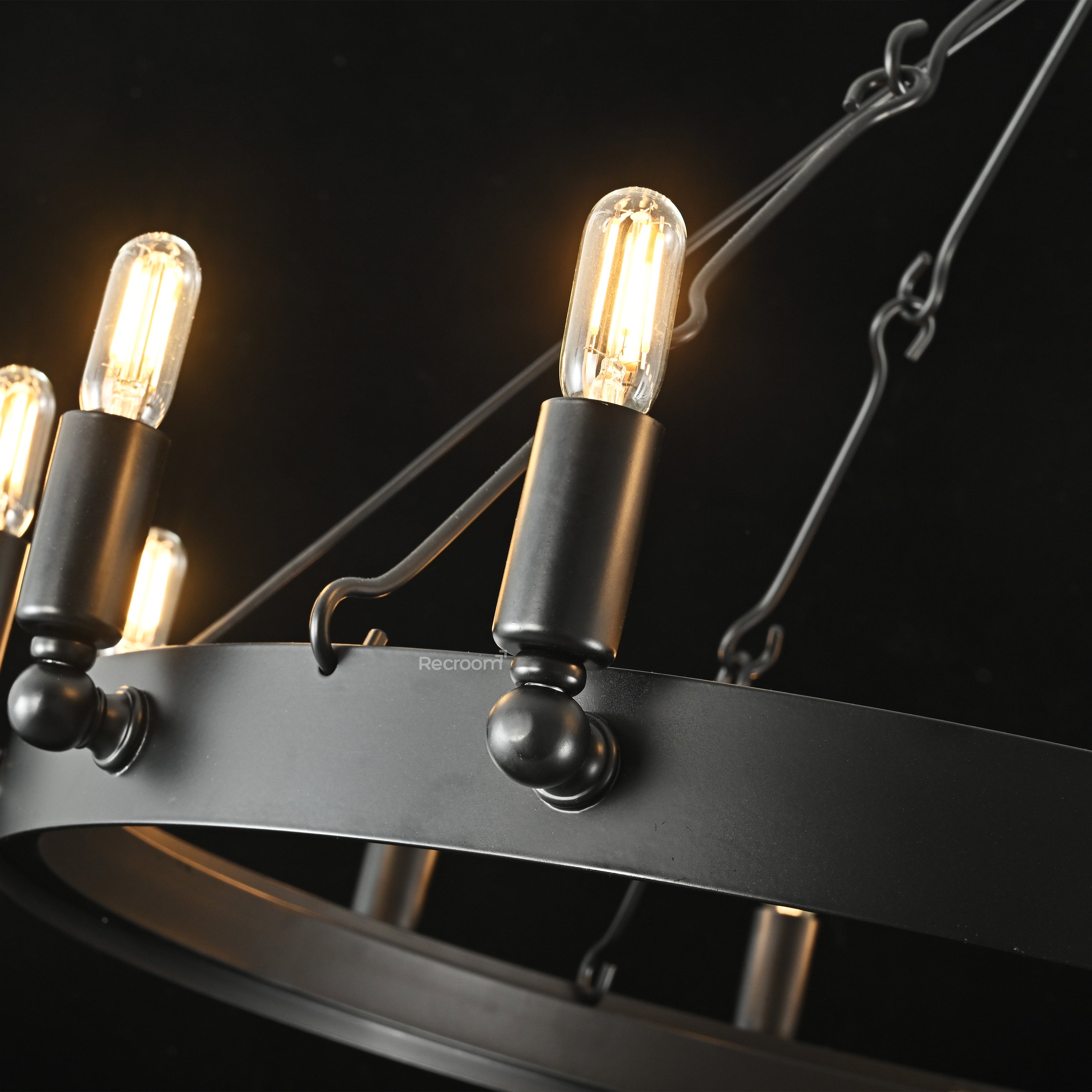 Caminon Vintage Filament Round Chandelier 26" - Zonesus