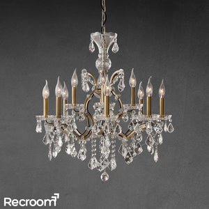 Rococonut Crystal Outdoor Chandelier 28” - Zonesus