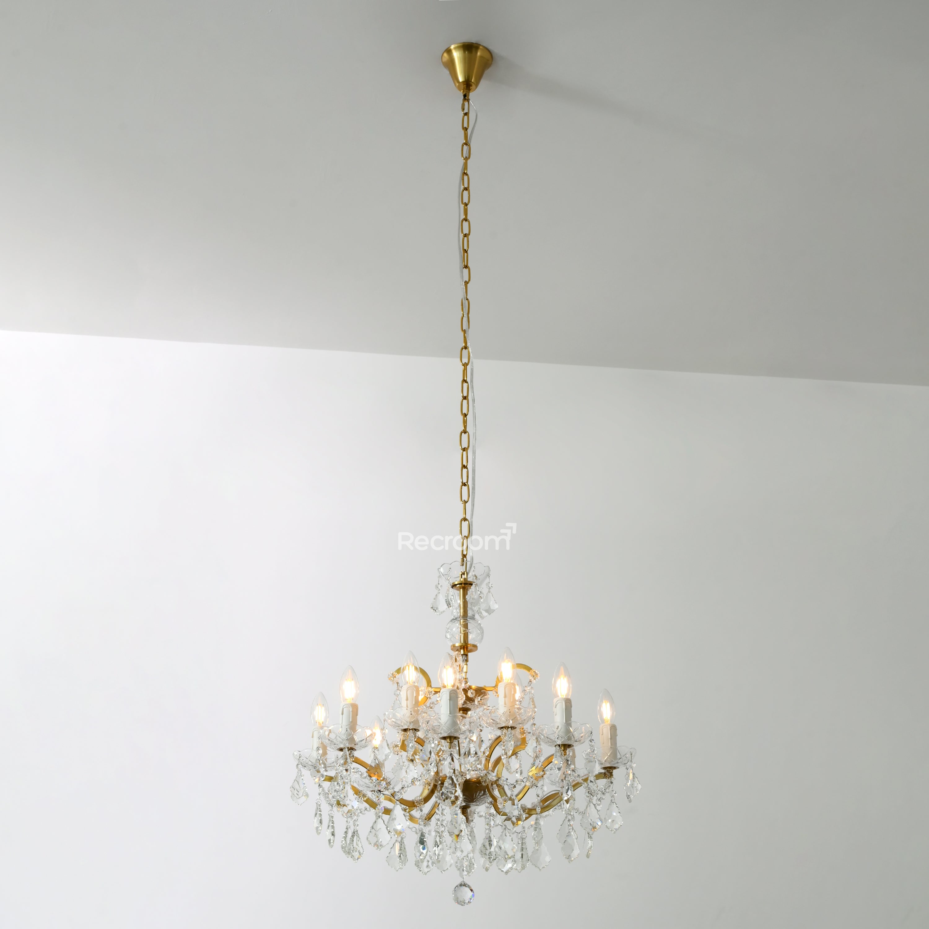 Rococonut Crystal Outdoor Chandelier 28” - Zonesus