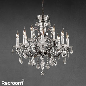 Rococonut Crystal Outdoor Chandelier 28” - Zonesus