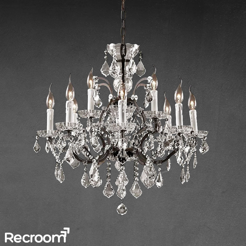 Rococonut Crystal Outdoor Chandelier 28” - Zonesus