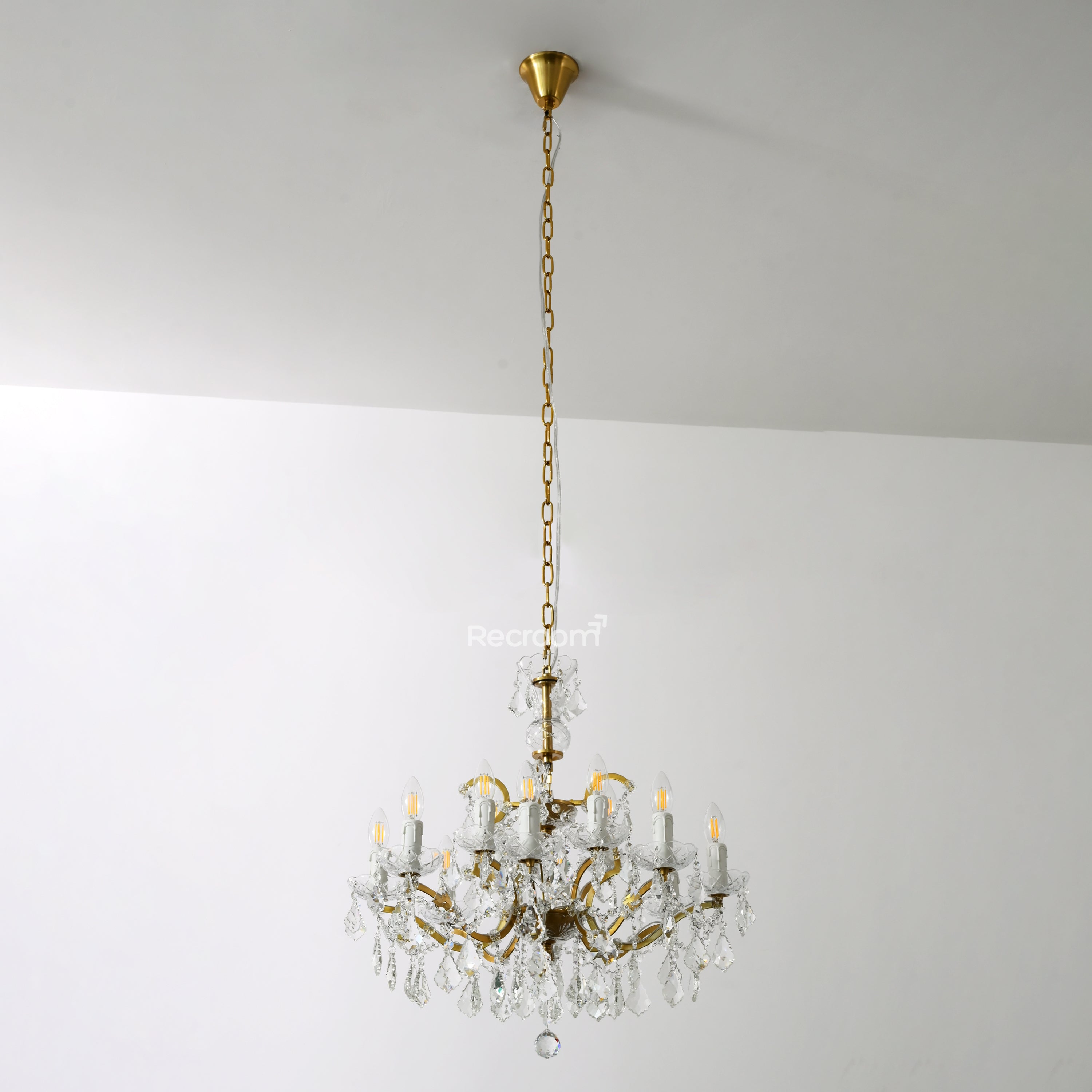Rococonut Crystal Outdoor Chandelier 28” - Zonesus