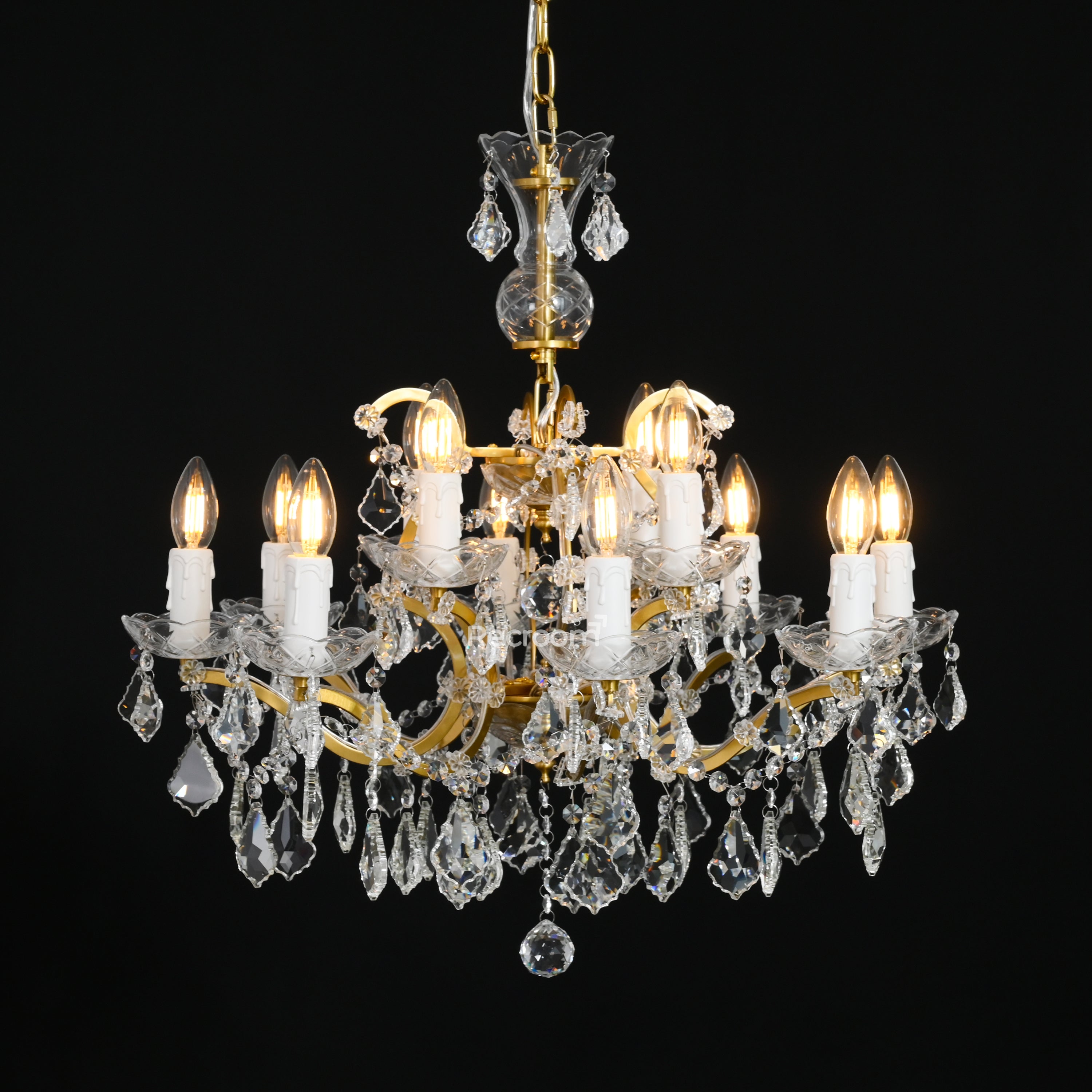 Rococonut Crystal Outdoor Chandelier 28” - Zonesus