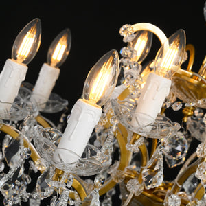 Rococonut Crystal Outdoor Chandelier 28” - Zonesus