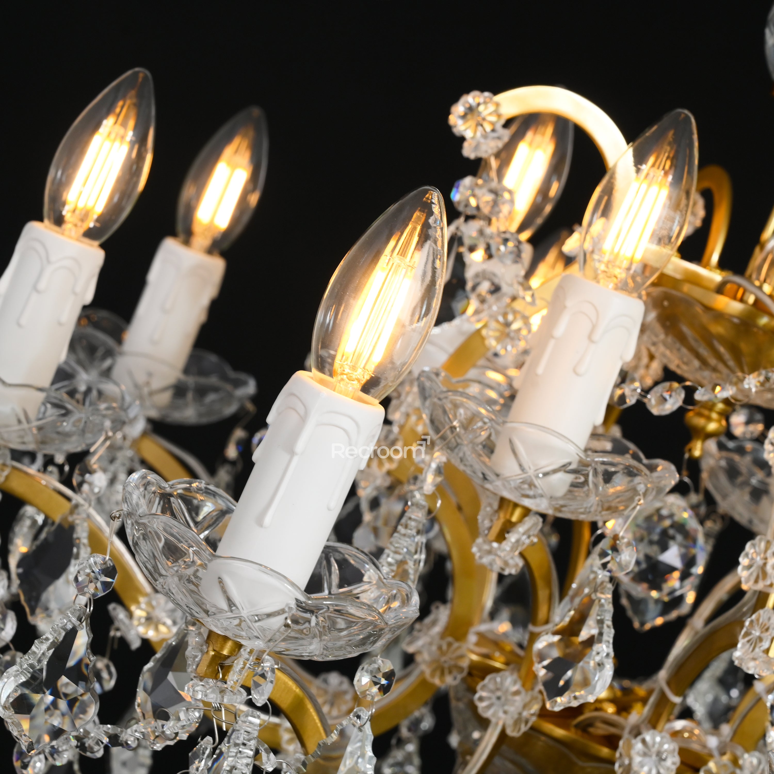 Rococonut Crystal Outdoor Chandelier 28” - Zonesus