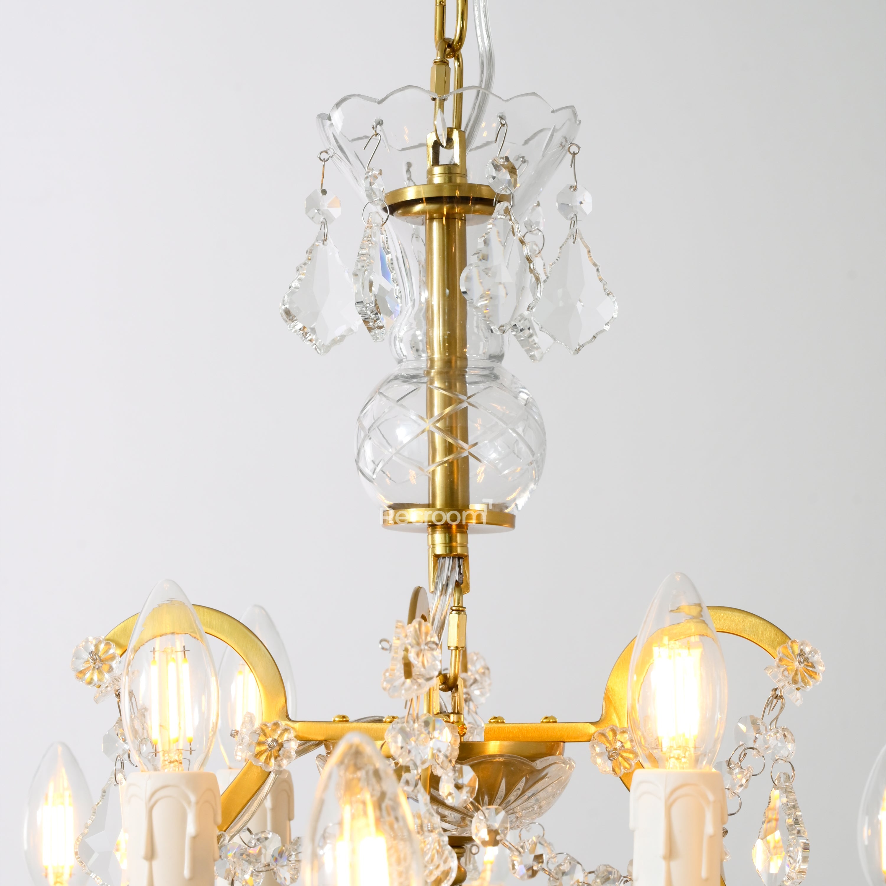 Rococonut Crystal Outdoor Chandelier 28” - Zonesus
