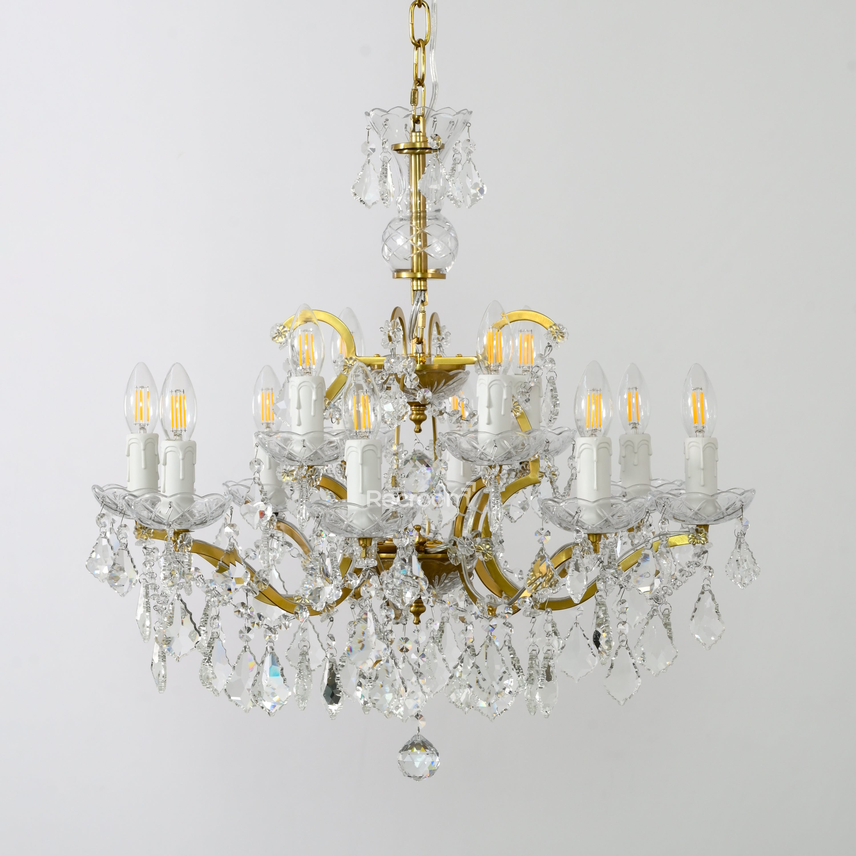 Rococonut Crystal Outdoor Chandelier 28” - Zonesus