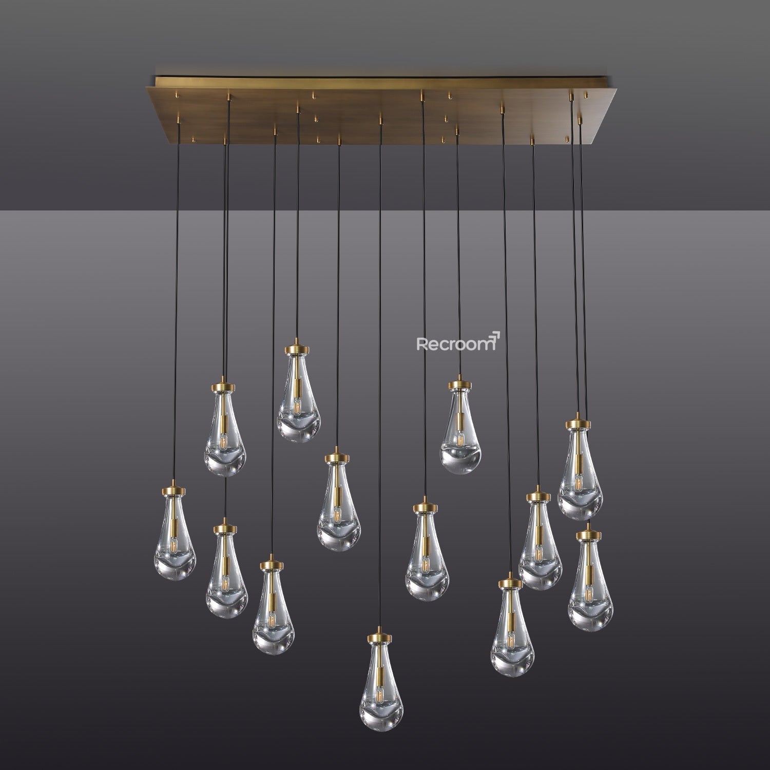 Raindrop Linear Chandelier 54" - Zonesus