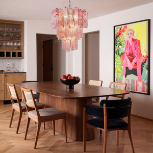 Murano Chandelier – 48 tubes – Alabaster Pink - Zonesus