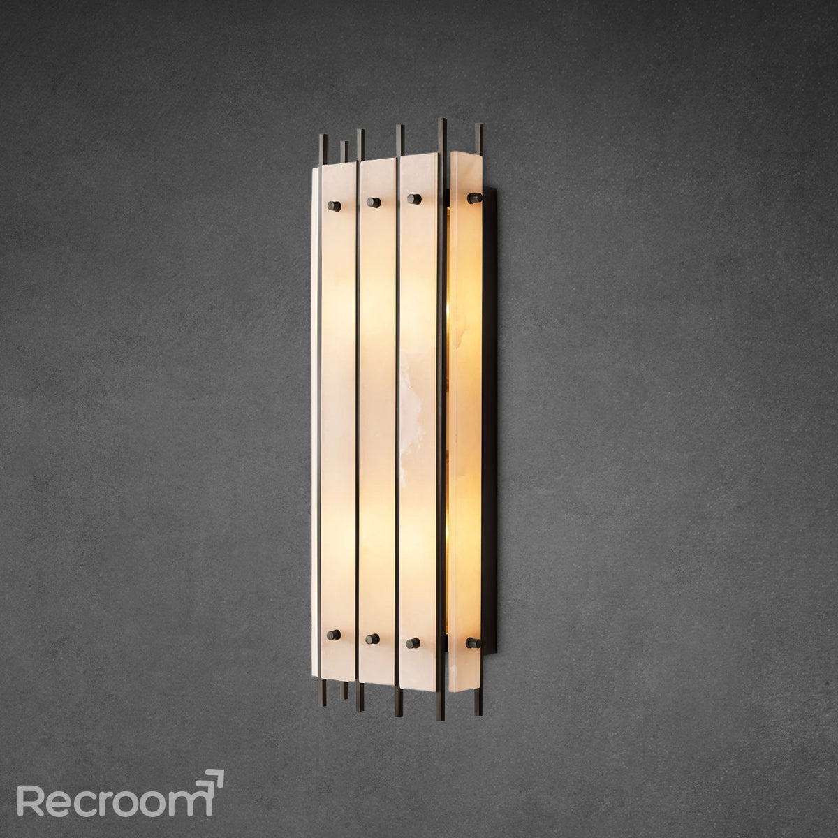San Marconer Alabaster Grand Rectangular Sconce 26" - Zonesus