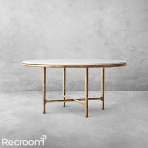Thaddeo Marble Round Dining Table - Zonesus