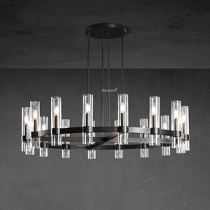 Manory Glass Round Chandelier 48" - Zonesus