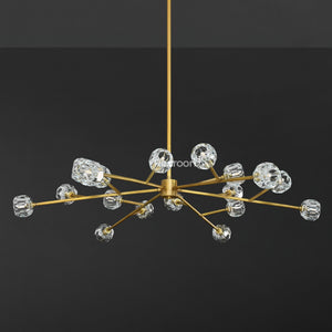 Boulew Crystal Glass Round Chandelier 60" - Zonesus