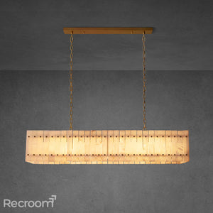 San Marconer Alabaster Linear Chandelier 54'' - Zonesus
