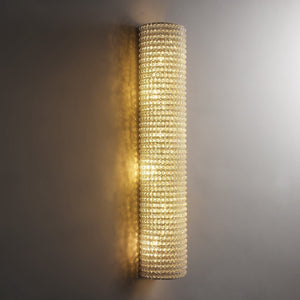 Halo Clear Crystal Beads Wall Sconce 36"H - Zonesus