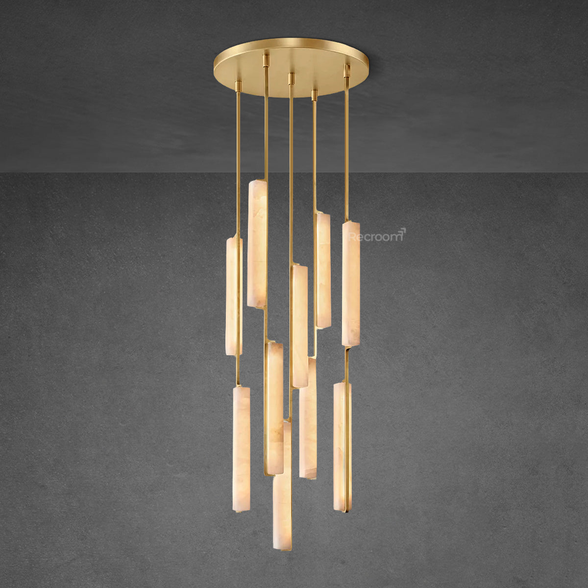 Auduben Alabaster Round Chandelier 24" - Zonesus