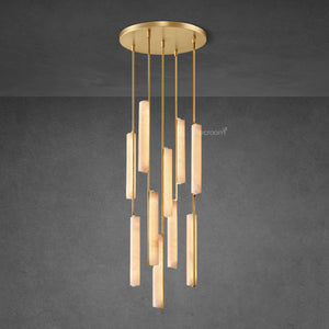 Auduben Alabaster Round Chandelier 24" - Zonesus