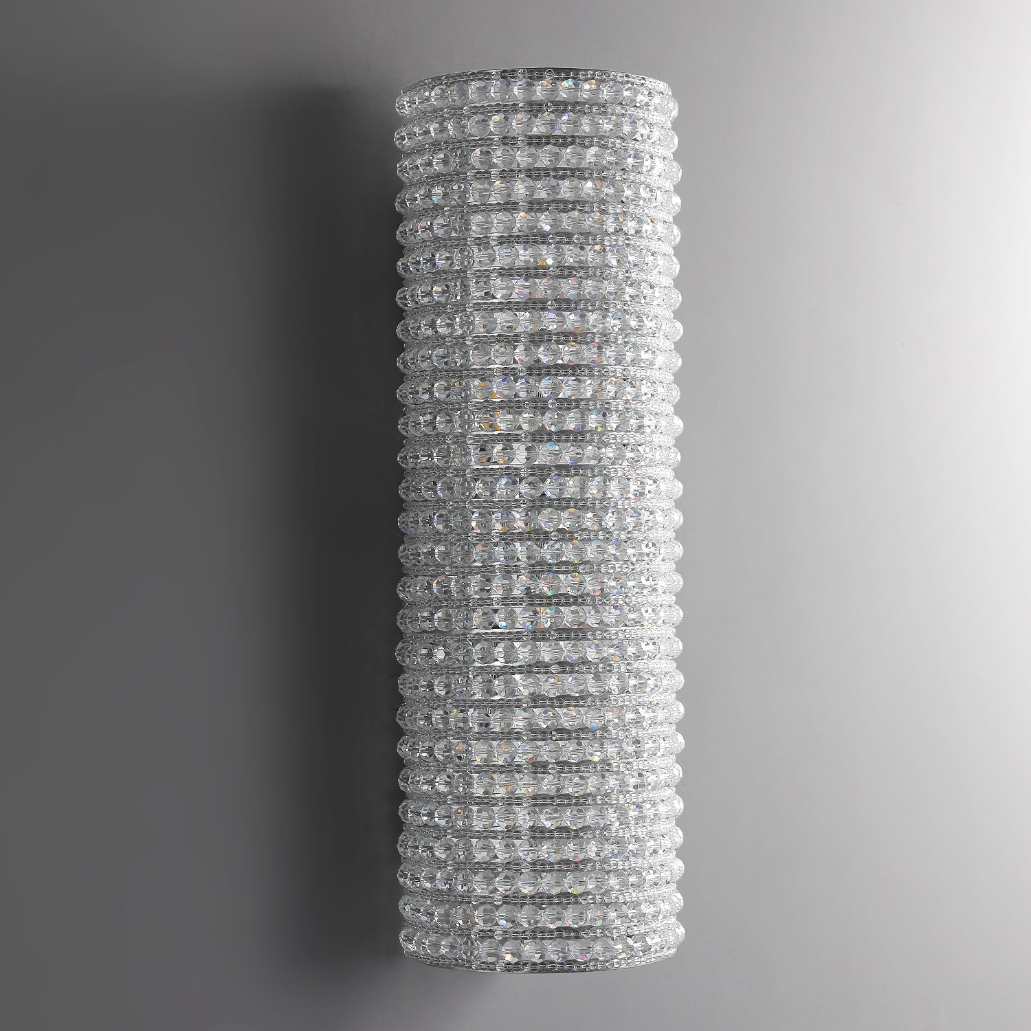 Halo Clear Crystal Beads Wall Sconce 21"H - Zonesus