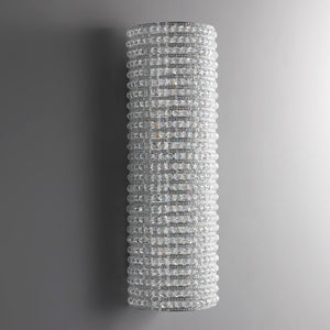 Halo Clear Crystal Beads Wall Sconce 21"H - Zonesus