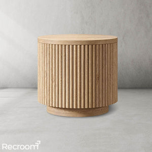 Muelho Wood Round Side Table - Zonesus
