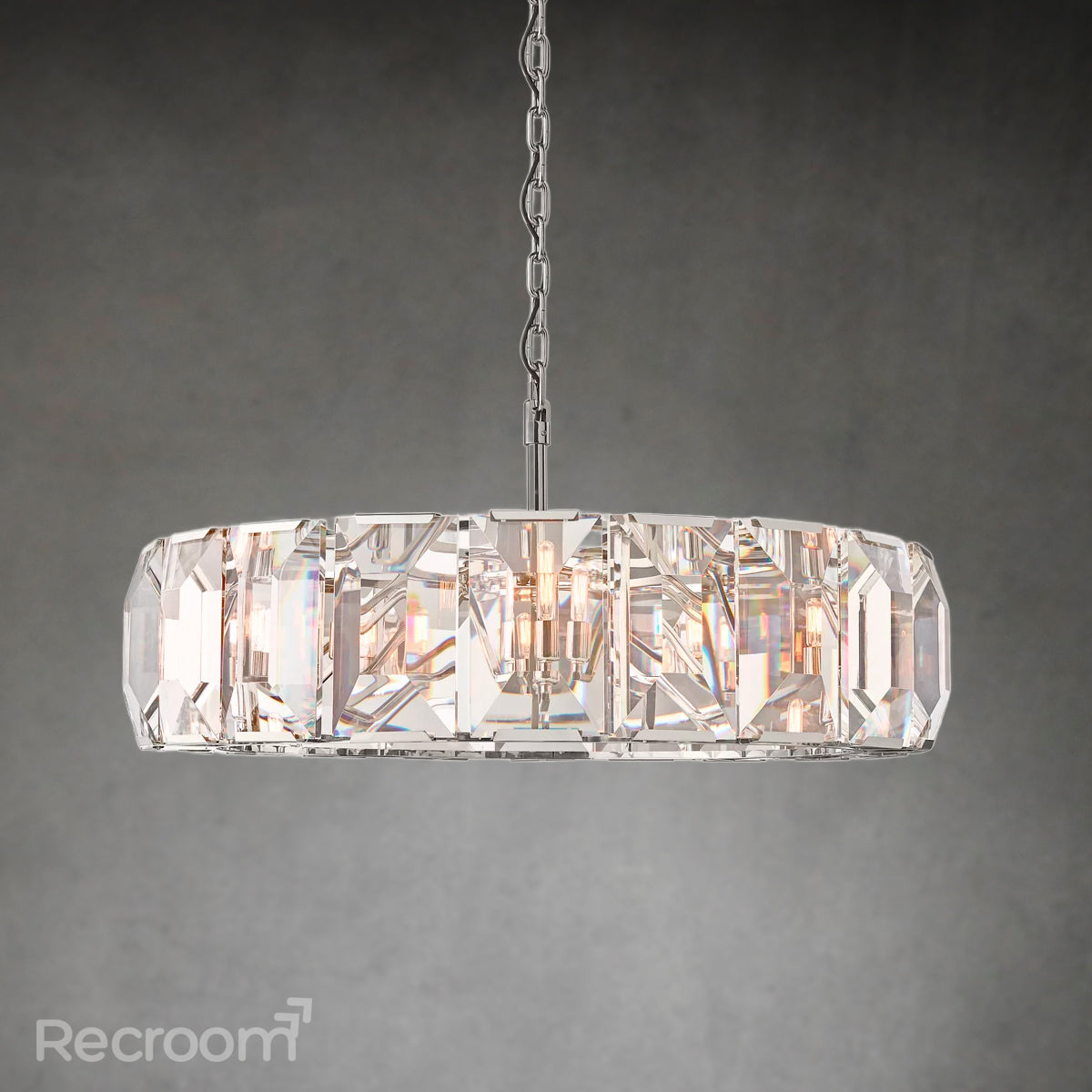 Harllow Multicurve Crystal Round Chandelier 19“ 31” 43“ 60” - Zonesus