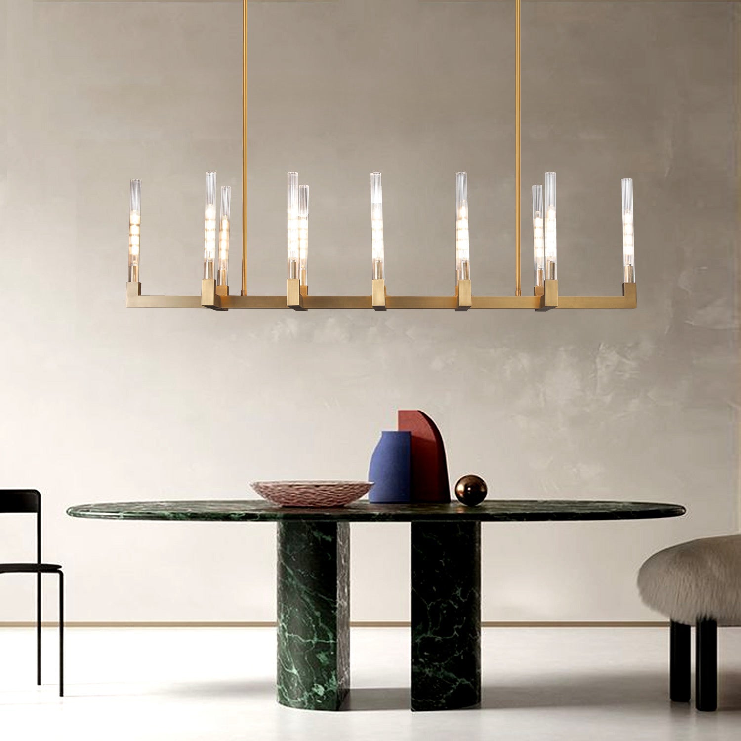 Cannel Linear Chandelier 67" - Zonesus