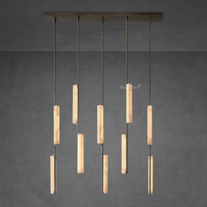Auduben Alabaster Linear Chandelier 54" - Zonesus