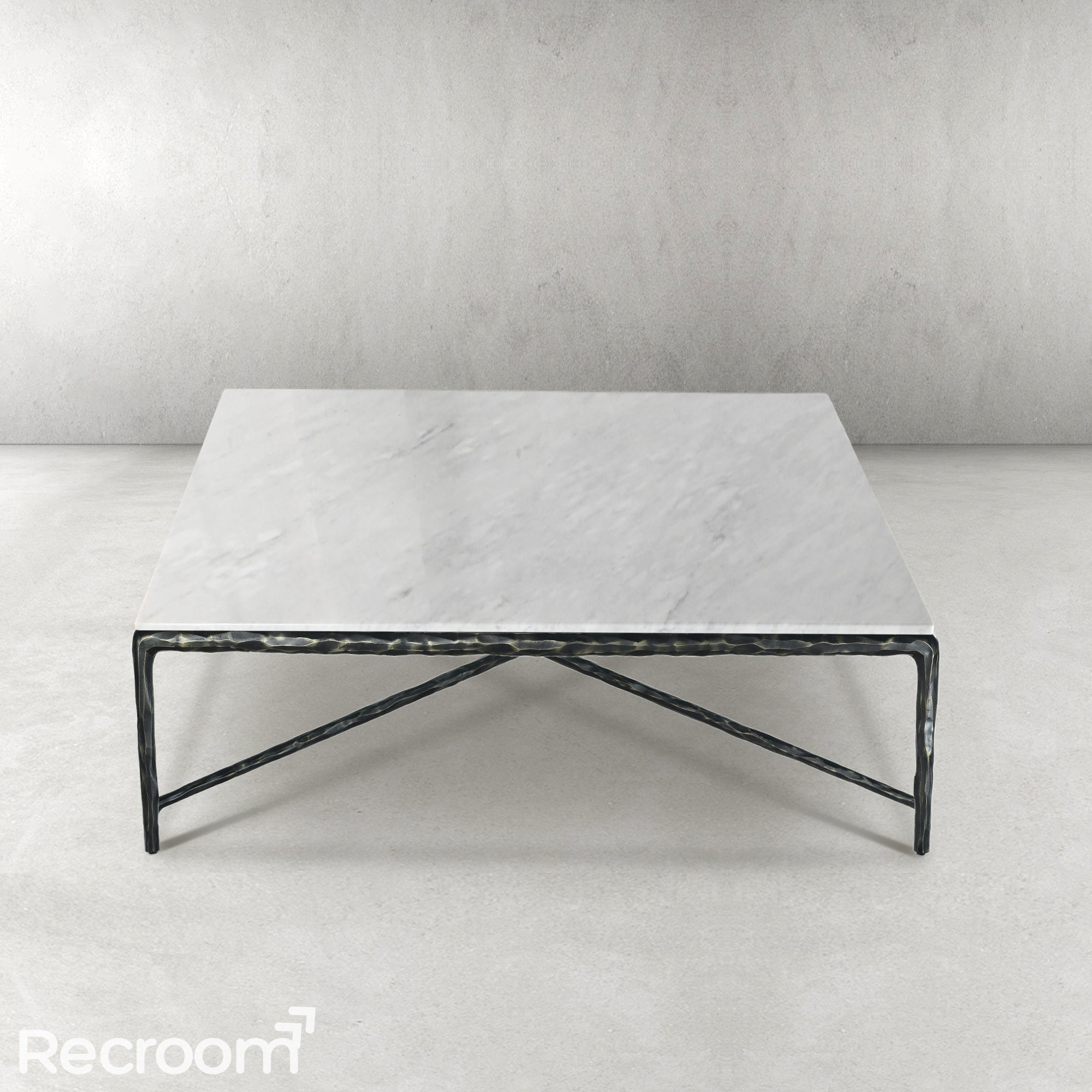 Thaddeo Square Glass Coffee Table - Zonesus