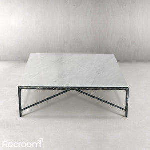 Thaddeo Square Glass Coffee Table - Zonesus