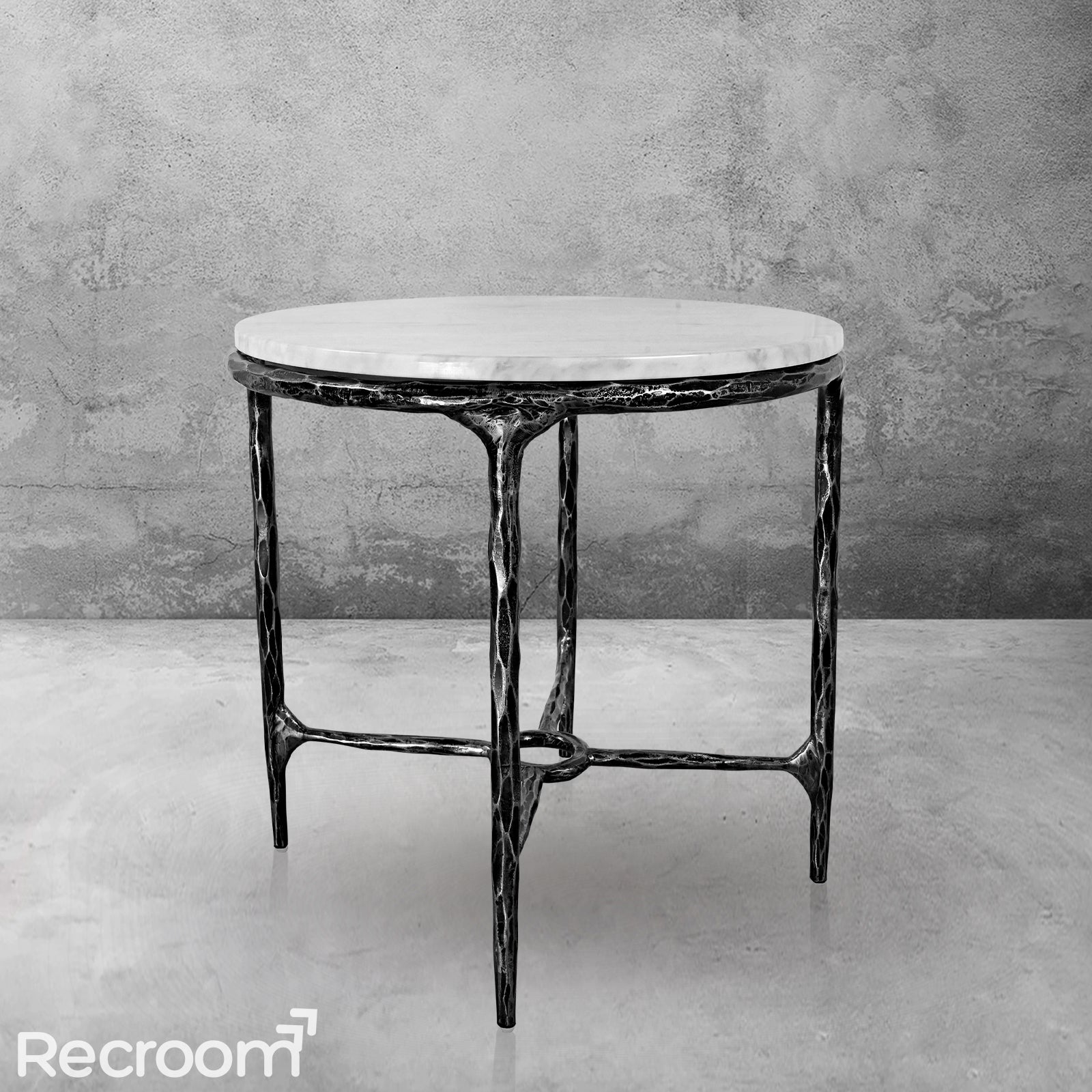 Thaddeo Round Marble Side Table 18" 22" - Zonesus