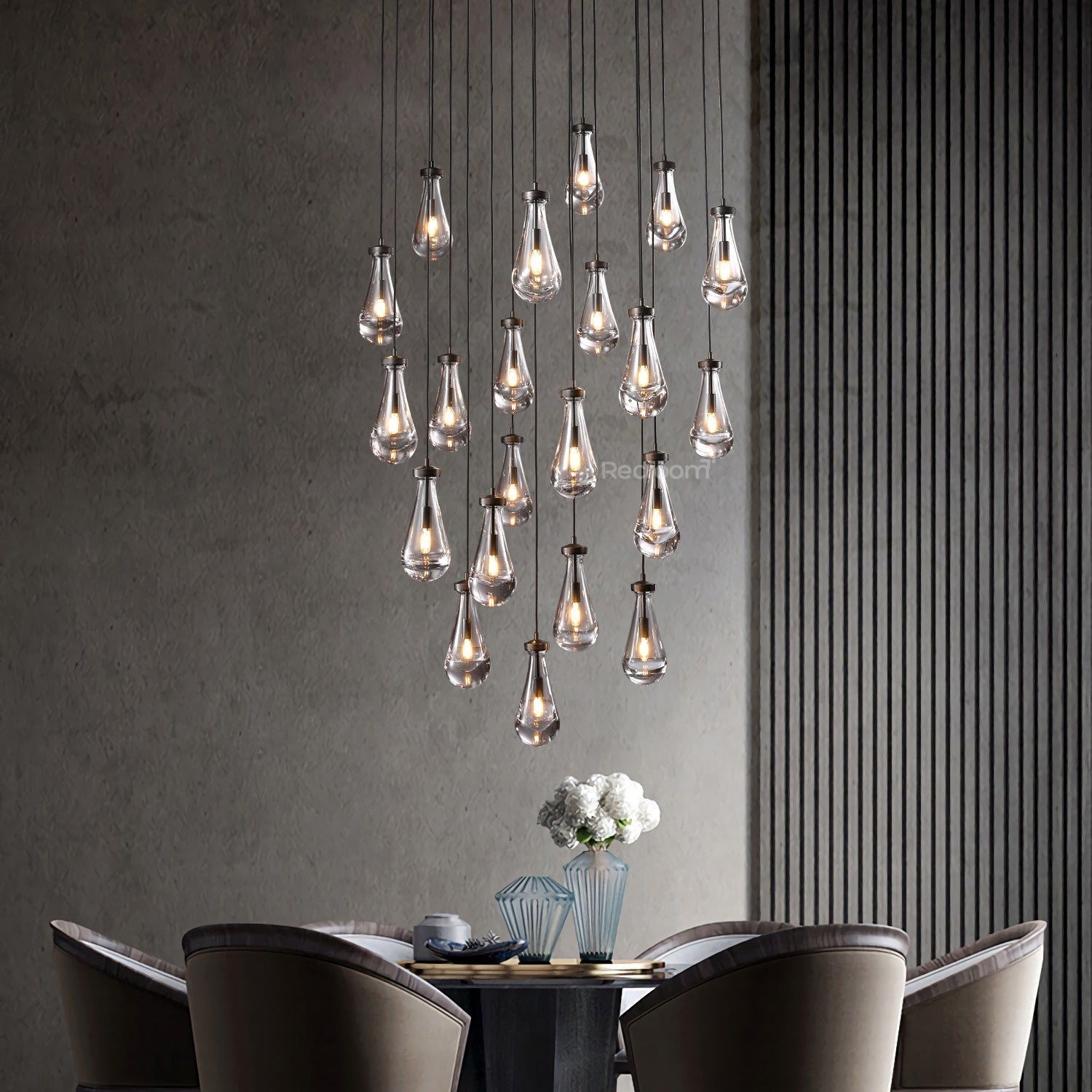 Raindrop Round Chandelier 47" - Zonesus