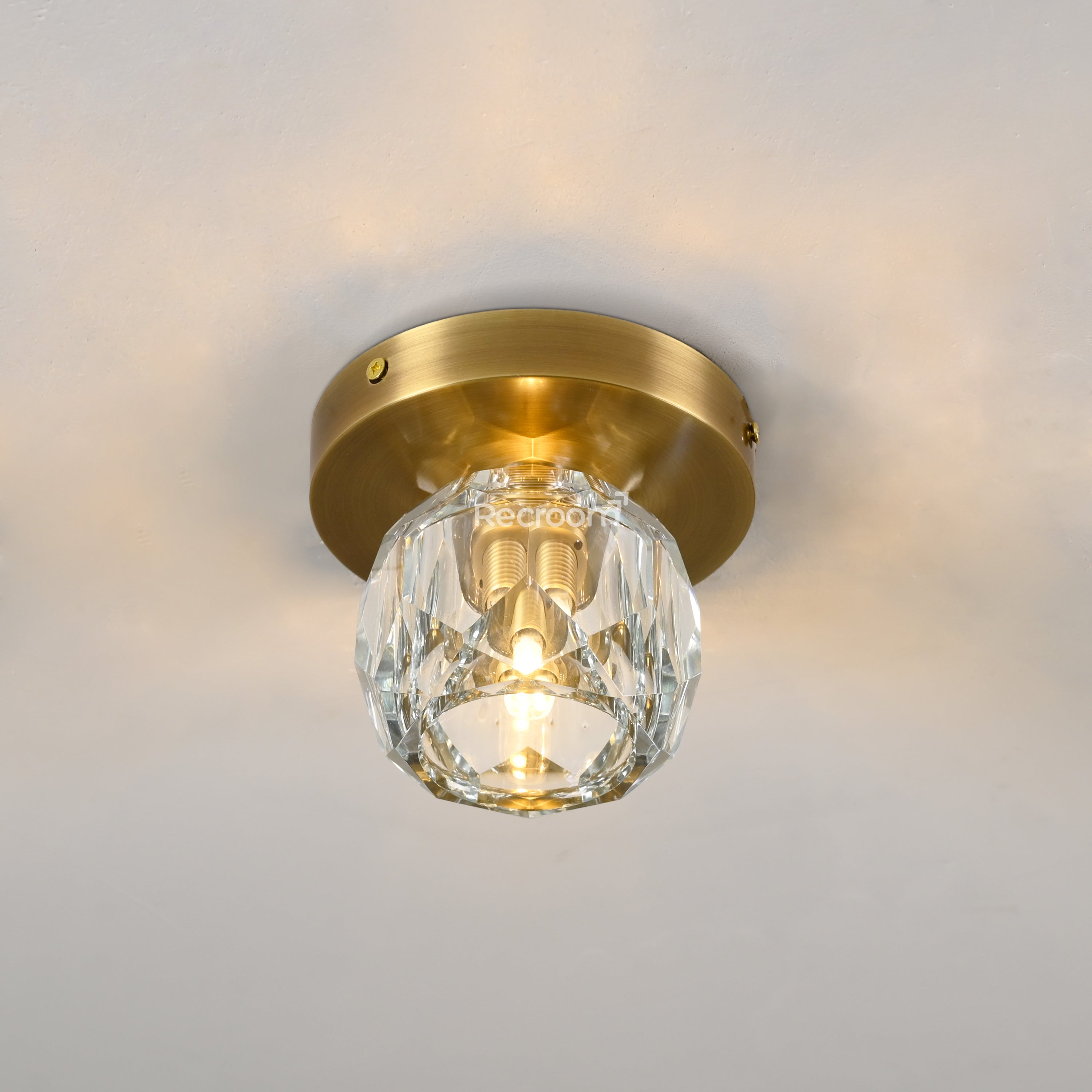 Boulew Crystal Glass Petite Flushmount 6" - Zonesus