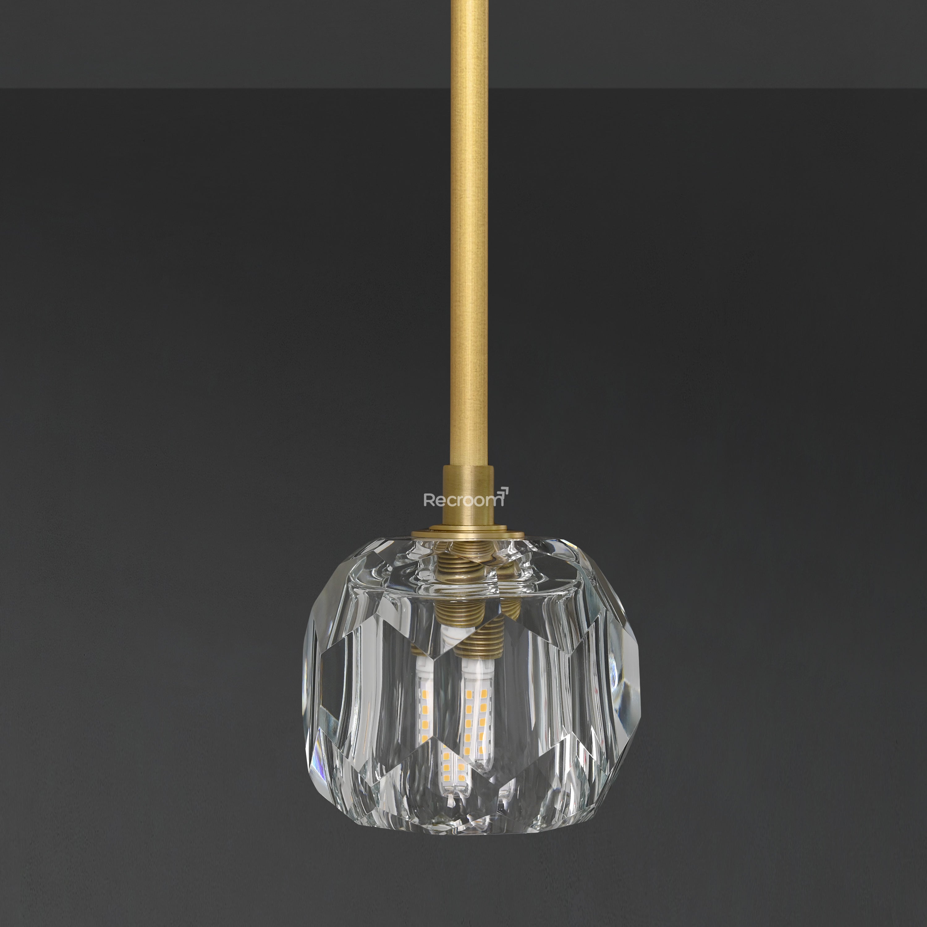 Boulew Crystal Glass Rod Pendant 5" - Zonesus