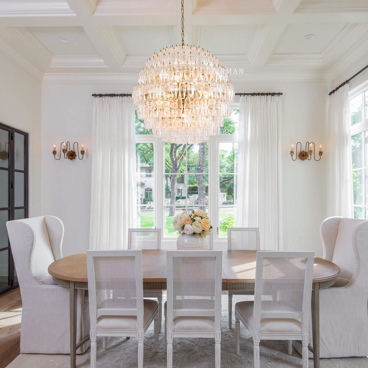 Clear Pallina Chandelier 28" - Zonesus