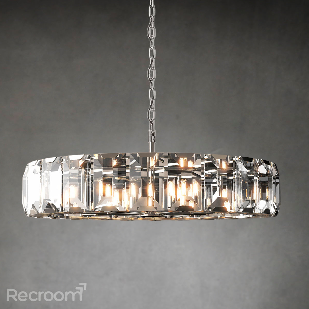 Harllow Multicurve Crystal Round Chandelier 19“ 31” 43“ 60” - Zonesus