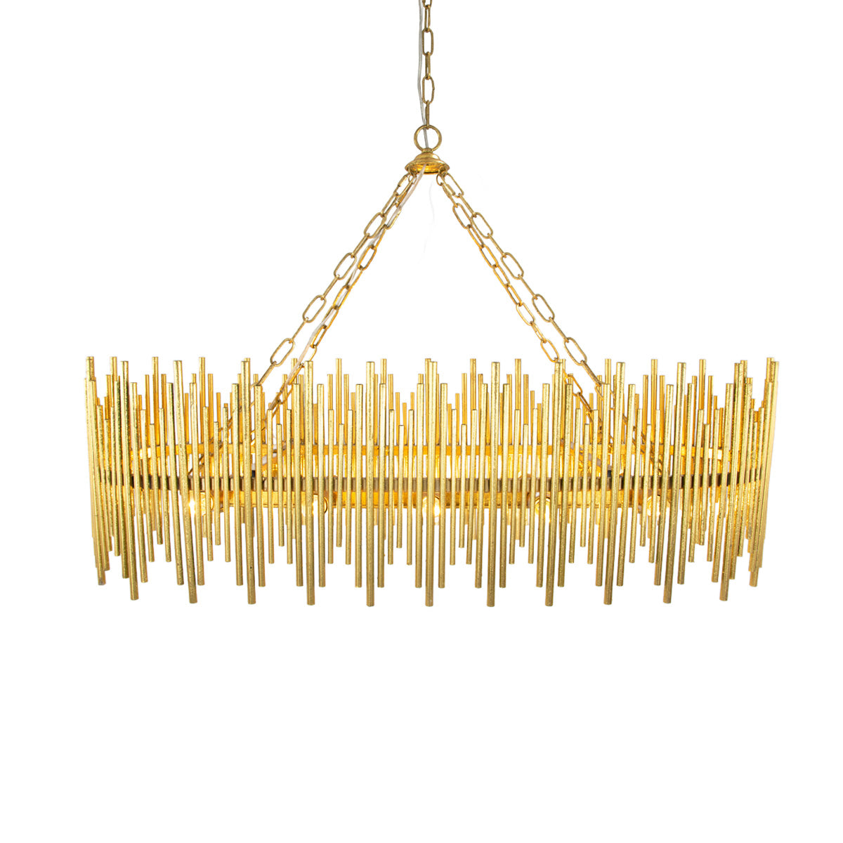 Althely 10 Lights Rectangle Pendant Chandelier - Zonesus