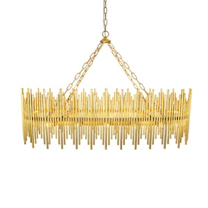 Althely 10 Lights Rectangle Pendant Chandelier - Zonesus