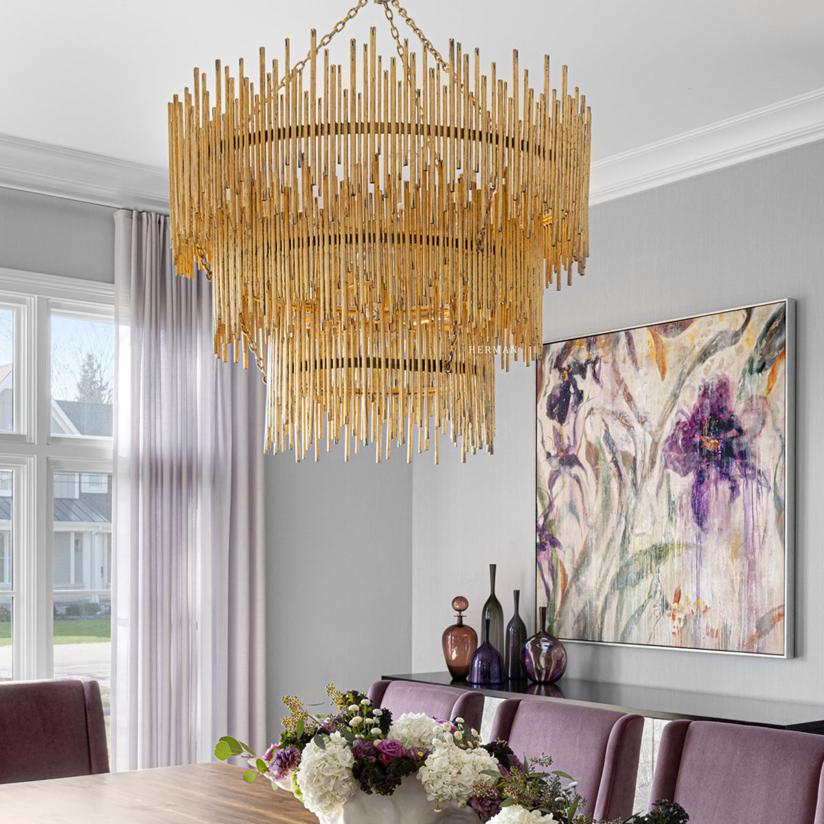 Althely 12 Lights 3- Tier Chandelier - Zonesus