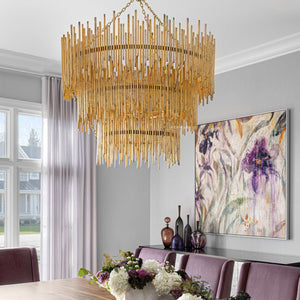 Althely 12 Lights 3- Tier Chandelier - Zonesus
