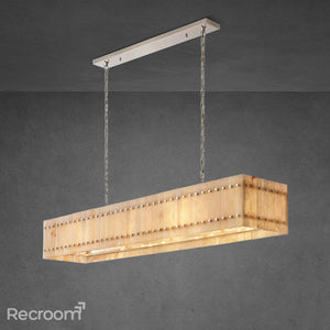 San Marconer Alabaster Linear Chandelier 72'' - Zonesus