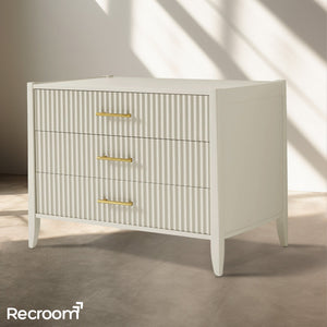 Louisa 3-Drawer Nightstand - Zonesus