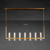 Manory Glass Linear Chandelier 59" - Zonesus
