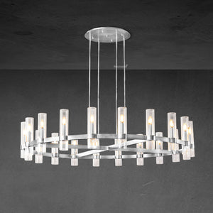 Manory Glass Round Chandelier 60" - Zonesus